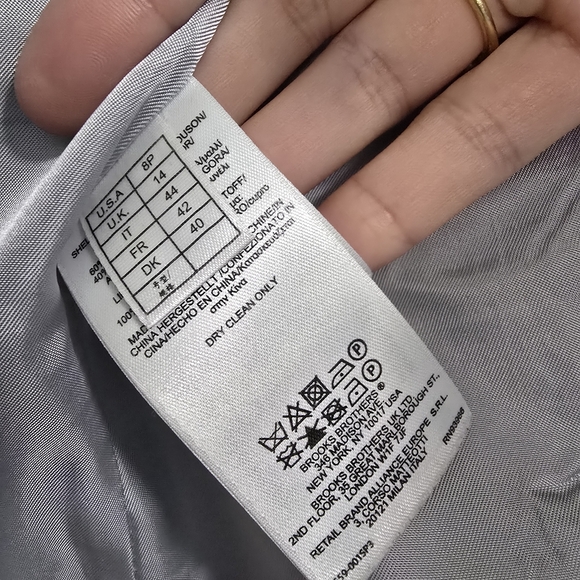 Brooks Brothers wool and angora rabbit hair blend blazer in blue Office Business - Picture 7 of 11